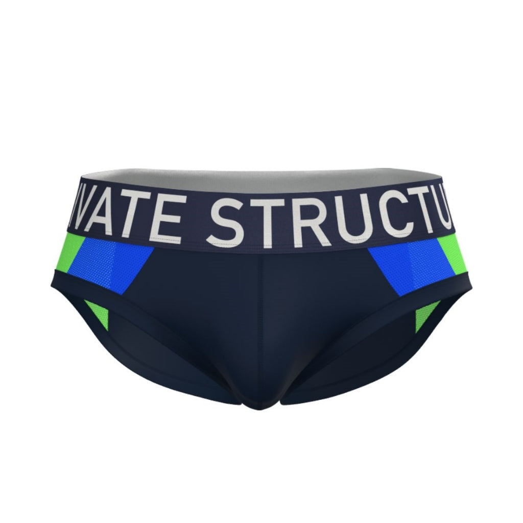 Private Structure กางเกงชั้นในชาย รุ่น Athlete Mid Waist Mini Brief - Navy [4642]