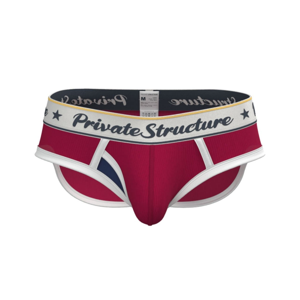 Private Structure กางเกงชั้นในชาย รุ่น Classic Mid Waist Brief - Mod Red [4529]