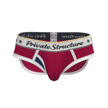 Private Structure กางเกงชั้นในชาย รุ่น Classic Mid Waist Brief - Mod Red [4529]