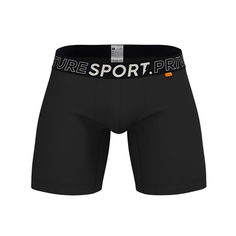 Private Structure กางเกงชั้นในชาย รุ่น PS Sport Anti-Bac Textile Mid Waist Boxer Brief - Black [4340]
