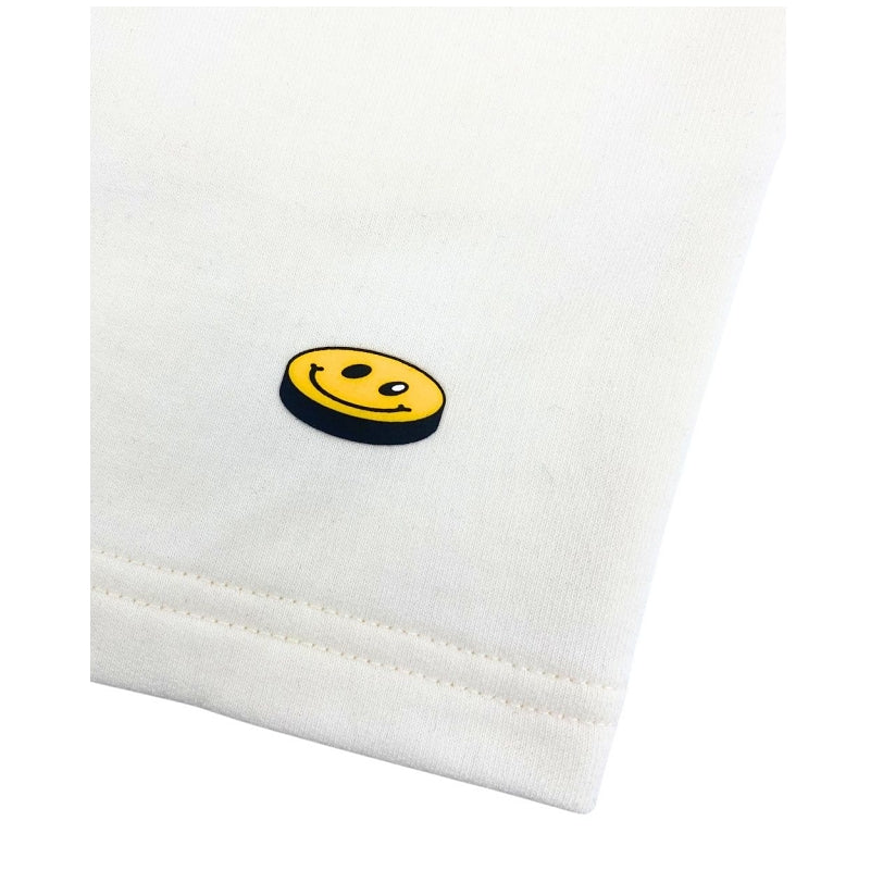 Private Structure กางเกงขาสั้นออกกำลังกาย Sweat Shorts – Ivory White [4698] / นายแบบเอว 30" Size M