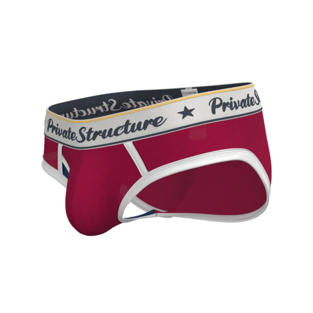Private Structure กางเกงชั้นในชาย รุ่น Classic Mid Waist Brief - Mod Red [4529]