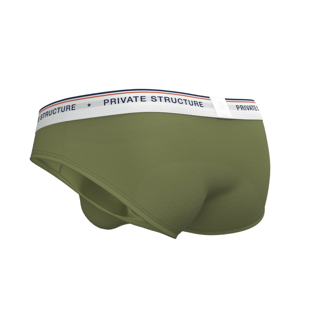 [SPECIAL OFFER] Private Structure กางเกงชั้นในชาย รุ่น  CHUMM! Mid Waist Brief - Tactical Green [4630]