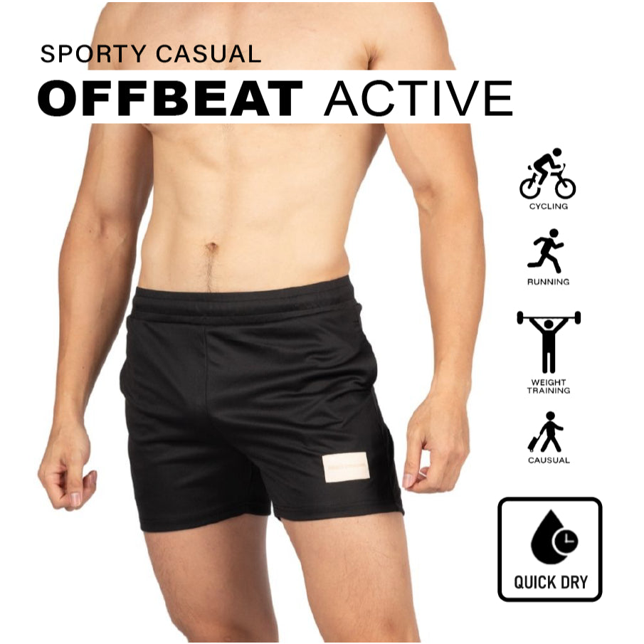 Private Structure กางเกงขาสั้นออกกำลังกาย Active Shorts – Charcoal [4702] / นายแบบเอว 30" Size M