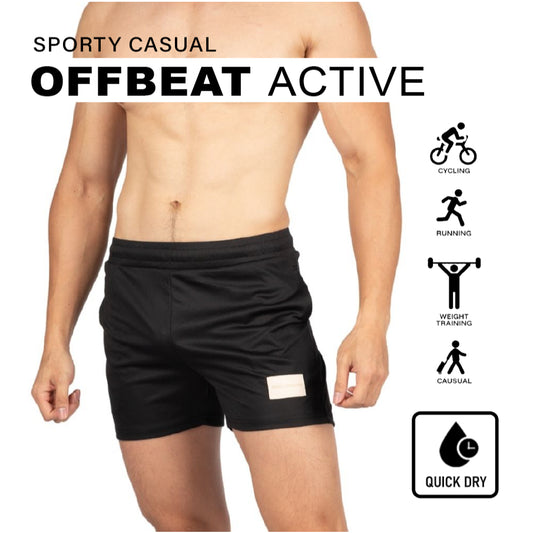 Private Structure กางเกงขาสั้นออกกำลังกาย Active Shorts – Charcoal [4702] / นายแบบเอว 30" Size M