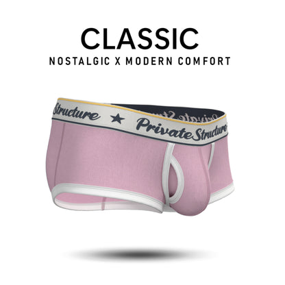 Private Structure กางเกงชั้นในชาย รุ่น Classic Mid Waist Trunk - Finch Pink [4530]