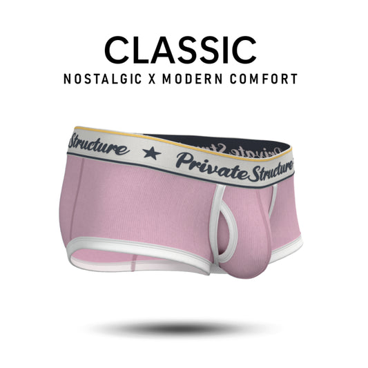 Private Structure กางเกงชั้นในชาย รุ่น Classic Mid Waist Trunk - Finch Pink [4530]