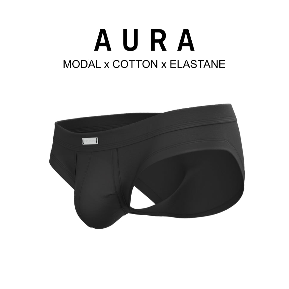 [NEW] Private Structure กางเกงชั้นในชาย รุ่น AURA-Modal Blended Brief – Charcoal Ash [4808]