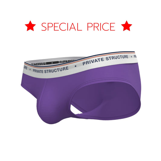 [SPECIAL PRICE] Private Structure กางเกงชั้นในชาย รุ่น  CHUMM! Mid Waist Brief - Violet Purple [4630]