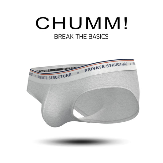 [SPECIAL OFFER] Private Structure กางเกงชั้นในชาย รุ่น  CHUMM! Mid Waist Brief - Hypnoetic Grey [4630]