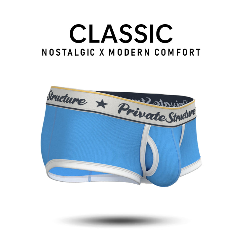 Private Structure กางเกงชั้นในชาย รุ่น Classic Mid Waist Trunk - Scrub-jay Blue [4530]