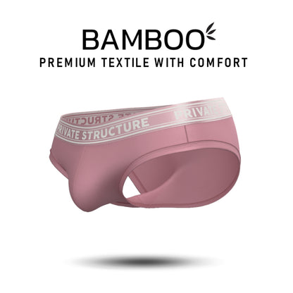 Private Structure กางเกงชั้นในชาย รุ่น Viscose From Bamboo Mid Waist Brief - Smoke Red [4378]