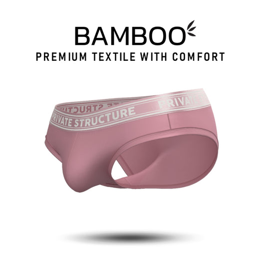 Private Structure กางเกงชั้นในชาย รุ่น Viscose From Bamboo Mid Waist Brief - Smoke Red [4378]