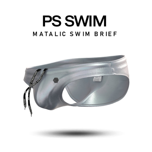 Private Structure กางเกงว่ายนำ้ รุ่น Swimwear Bikini – Holographic Silver [4564]