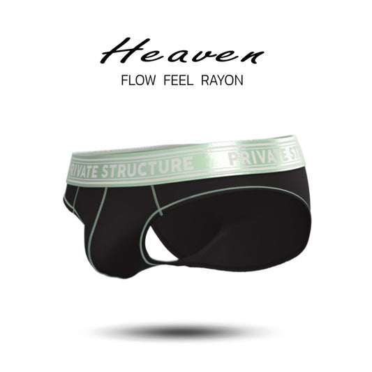 [SPECIAL OFFER] Private Structure กางเกงชั้นในชาย รุ่นEssence Heaven Brief – S.Green/Black (4669)