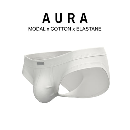 [NEW] Private Structure กางเกงชั้นในชาย รุ่น AURA-Modal Blended Brief – Egret White [4808]