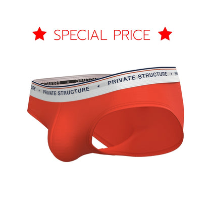 [SPECIAL PRICE] Private Structure กางเกงชั้นในชาย รุ่น  CHUMM! Mid Waist Brief - Framing Orange [4630]