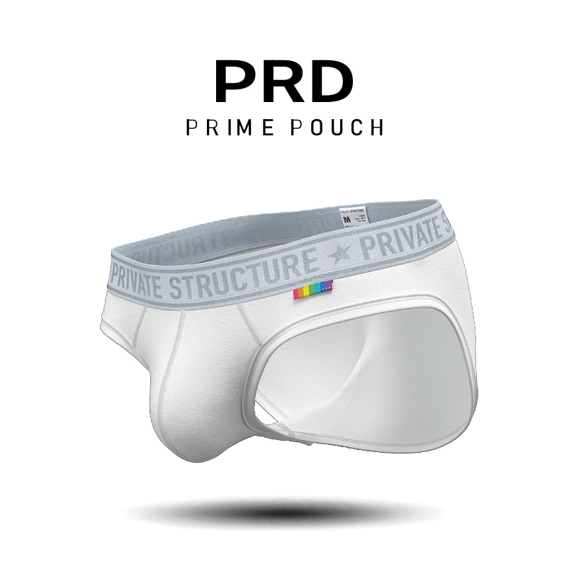 [SPECIAL OFFER] Private Structure กางเกงชั้นในชาย รุ่น  PRD Mid Waist Mini Brief - Pure White [4385]