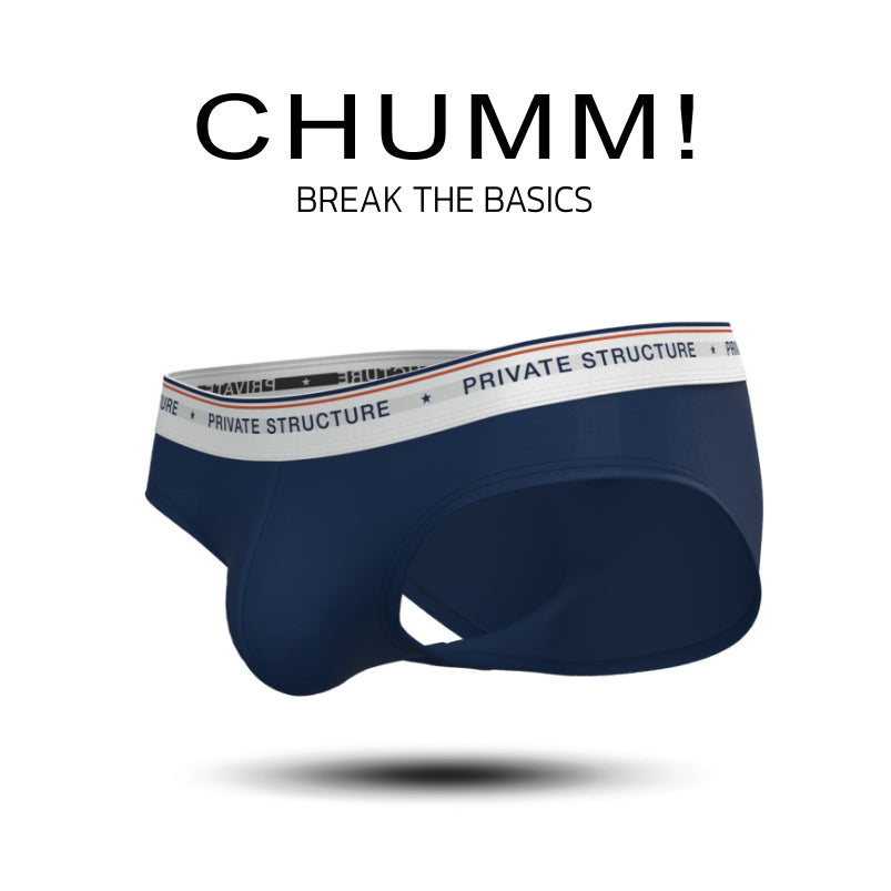 [SPECIAL OFFER] Private Structure กางเกงชั้นในชาย รุ่น CHUMM! Mid Waist Brief - Malleable Navy [4630]