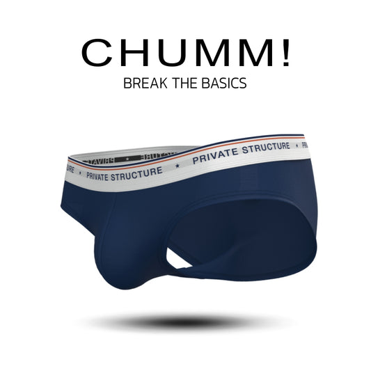 [SPECIAL OFFER] Private Structure กางเกงชั้นในชาย รุ่น CHUMM! Mid Waist Brief - Malleable Navy [4630]