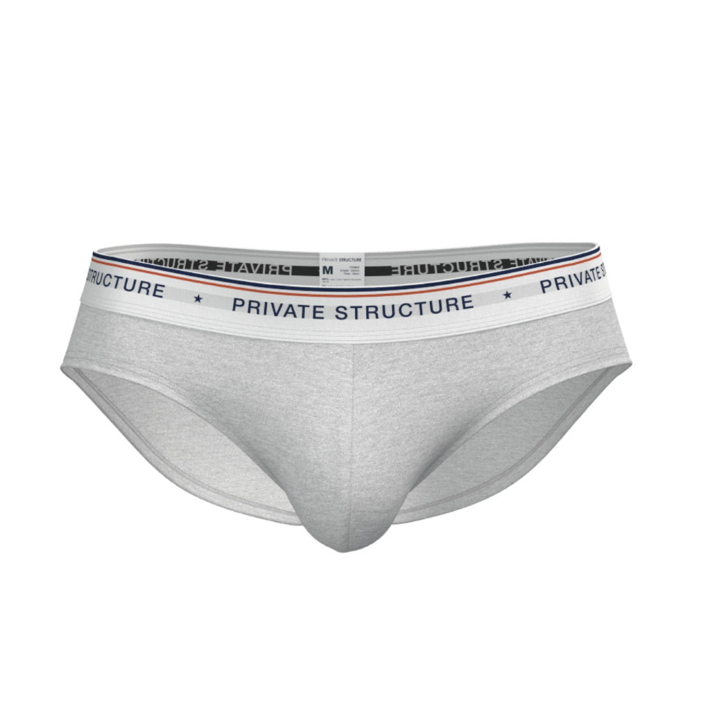 [SPECIAL OFFER] Private Structure กางเกงชั้นในชาย รุ่น  CHUMM! Mid Waist Brief - Hypnoetic Grey [4630]
