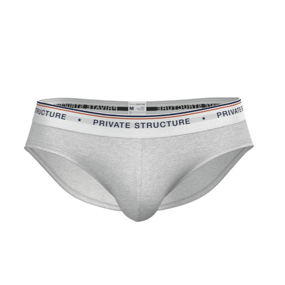 [SPECIAL OFFER] Private Structure กางเกงชั้นในชาย รุ่น  CHUMM! Mid Waist Brief - Hypnoetic Grey [4630]