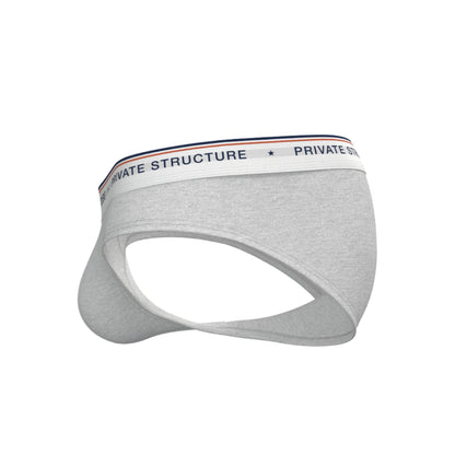 [SPECIAL OFFER] Private Structure กางเกงชั้นในชาย รุ่น  CHUMM! Mid Waist Brief - Hypnoetic Grey [4630]