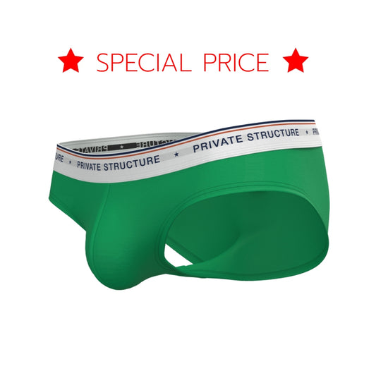 [SPECIAL PRICE] Private Structure กางเกงชั้นในชาย รุ่น  CHUMM! Mid Waist Brief - Jelly Green [4630]