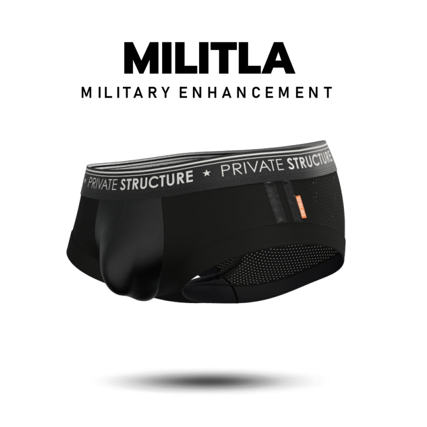 Private Structure กางเกงชั้นในชาย รุ่น Limited Militla Hipster - Sergeant Black [4531]