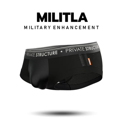 Private Structure กางเกงชั้นในชาย รุ่น Limited Militla Hipster - Sergeant Black [4531]