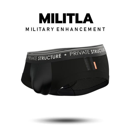 Private Structure กางเกงชั้นในชาย รุ่น Limited Militla Hipster - Sergeant Black [4531]