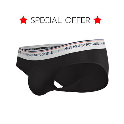 [SPECIAL OFFER] Private Structure กางเกงชั้นในชาย รุ่น CHUMM! Mid Waist Brief - Ethereal Black [4630]