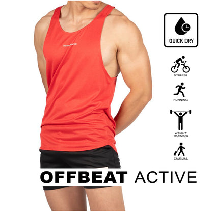 Private Structure เสื้อกล้ามออกกำลังกาย Easy Fit Tank – Flag Red [4713] / นายแบบอก 41" Size M