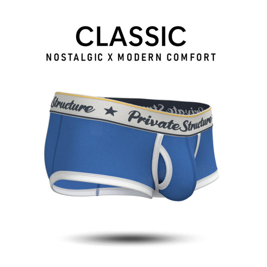Private Structure กางเกงชั้นในชาย รุ่น Classic Mid Waist Trunk - Glaucus Blue [4530]