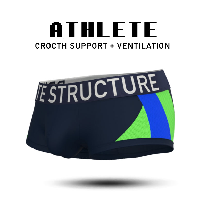 Private Structure กางเกงชั้นในชาย รุ่น Athlete Mid Waist Trunk - Navy [4643]