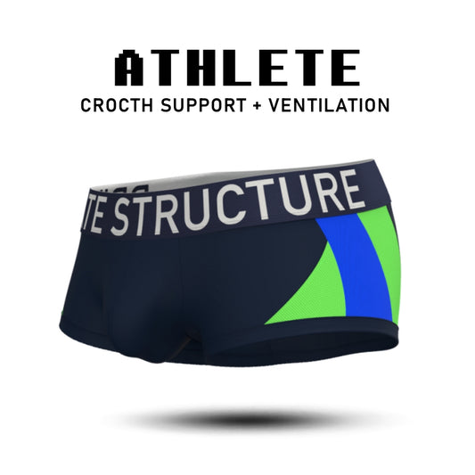 Private Structure กางเกงชั้นในชาย รุ่น Athlete Mid Waist Trunk - Navy [4643]