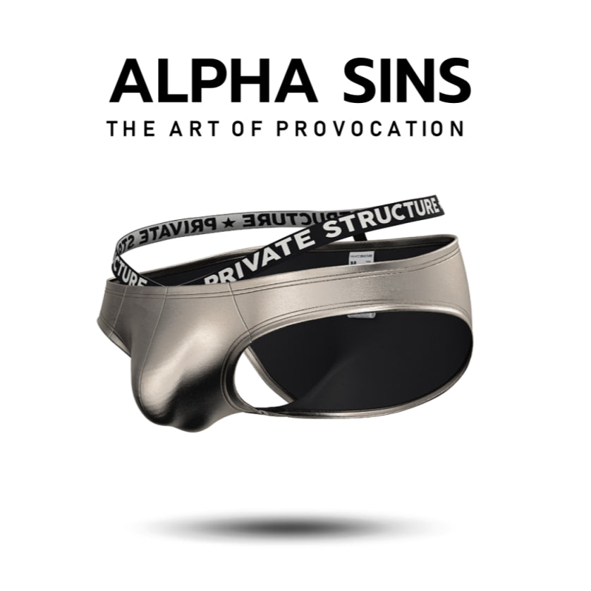 Private Structure กางเกงชั้นในชาย รุ่น Alpha Sins - Metallic Low Waist Bikini - Cooper Armour [4452]