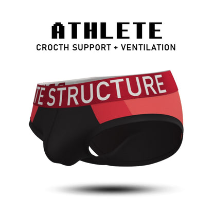 Private Structure กางเกงชั้นในชาย รุ่น Athlete Mid Waist Mini Brief - Black [4642]