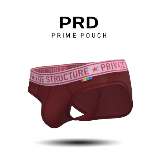 [SPECIAL OFFER] Private Structure กางเกงชั้นในชาย รุ่น PRD Mid Waist Mini Brief - Crimson Red [4385]