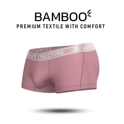 Private Structure กางเกงชั้นในชาย รุ่น Viscose From Bamboo Mid Waist Trunk - Smoke Red [4379]