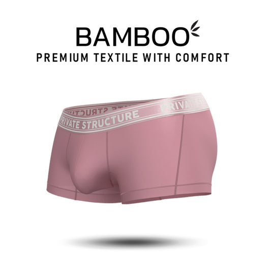 Private Structure กางเกงชั้นในชาย รุ่น Viscose From Bamboo Mid Waist Trunk - Smoke Red [4379]
