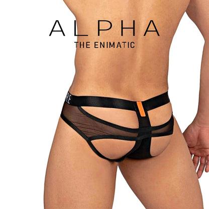 Private Structure กางเกงชั้นในชาย รุ่น Alpha Low Waist Harness Mini - Shades of Black [4416]