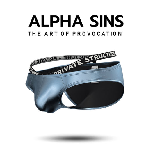 Private Structure กางเกงชั้นในชาย รุ่น Alpha Sins - Metallic Low Waist Bikini - Blue Aurora [4452]
