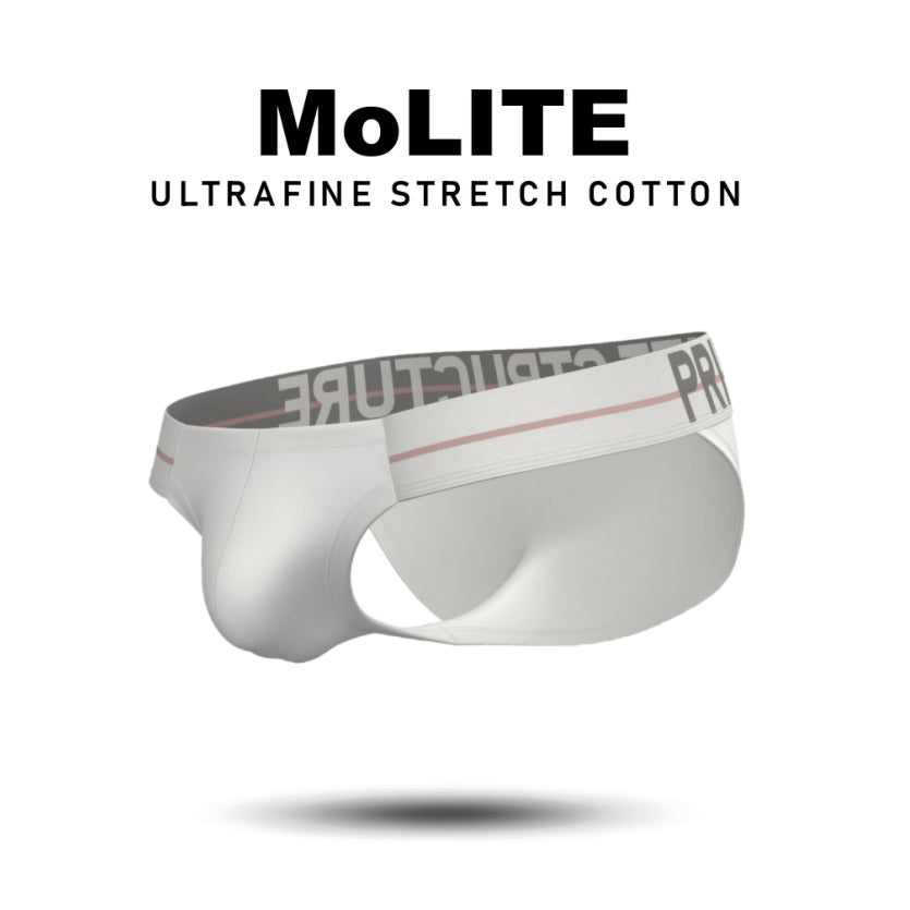 Private Structure กางเกงชั้นในชาย รุ่น MO-Lite Cutaway Brief - Magnolia White [4571]