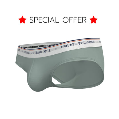 [SPECIAL OFFER] Private Structure กางเกงชั้นในชาย รุ่น  CHUMM! Mid Waist Brief - Artichoke Green [4630]