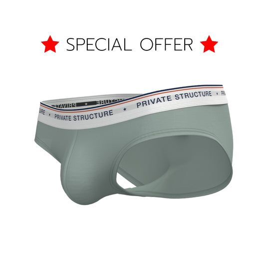 [SPECIAL OFFER] Private Structure กางเกงชั้นในชาย รุ่น  CHUMM! Mid Waist Brief - Artichoke Green [4630]