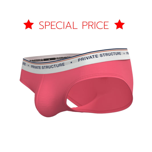 [SPECIAL PRICE] Private Structure กางเกงชั้นในชาย รุ่น  CHUMM! Mid Waist Brief - ฺBright Peach [4630]