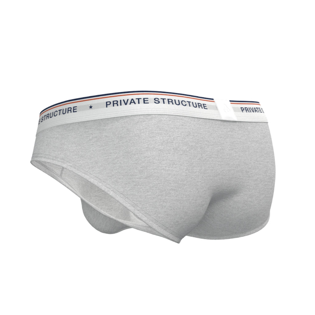 [SPECIAL OFFER] Private Structure กางเกงชั้นในชาย รุ่น  CHUMM! Mid Waist Brief - Hypnoetic Grey [4630]