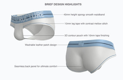 Private Structure กางเกงชั้นในชาย รุ่น MO-lite Contour Brief – IceBerg White [4573]