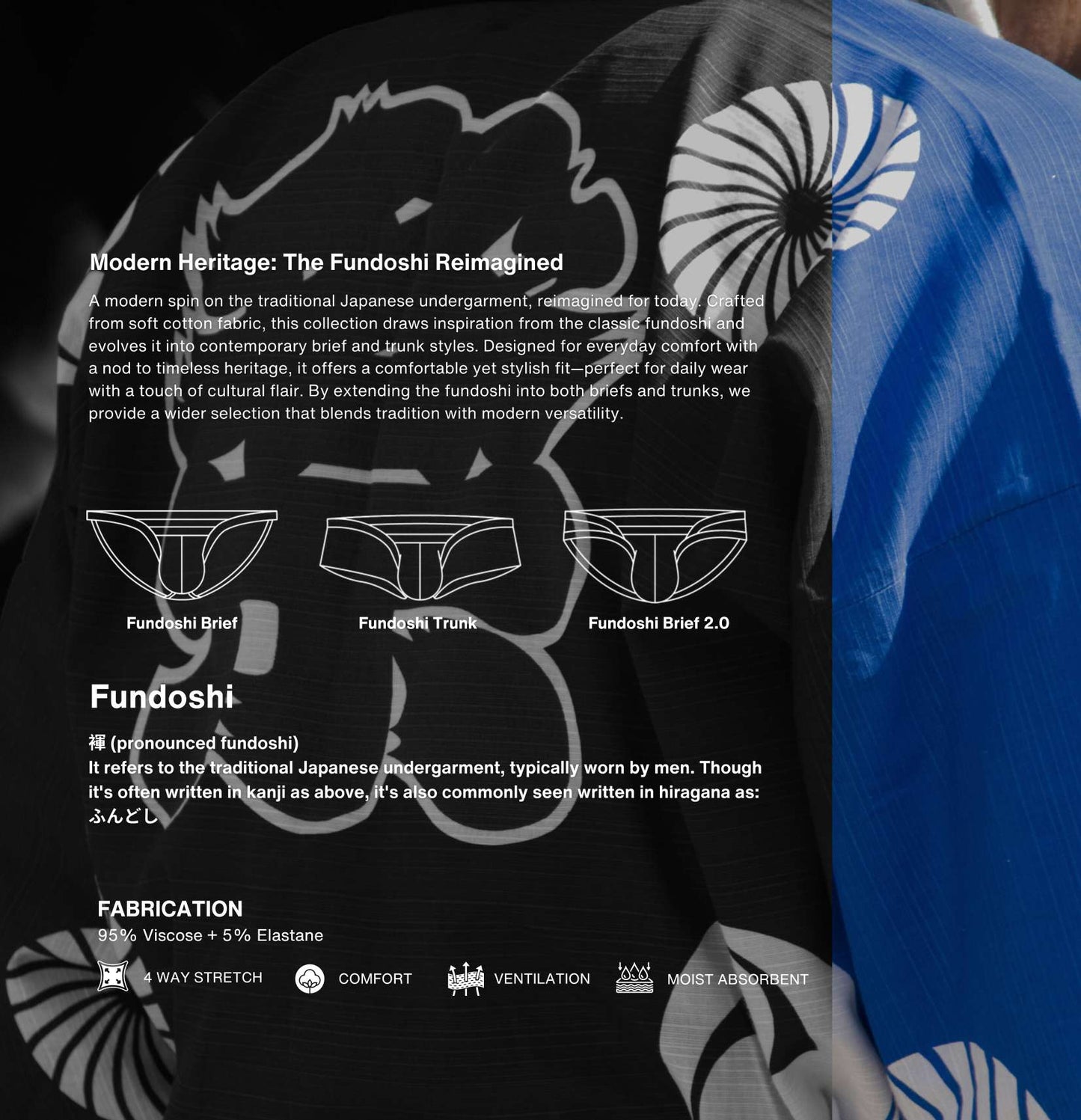 [NEW] Private Structure กางเกงชั้นในชาย รุ่น Essence Odyssey Fundoshi Brief 2.0 – Mod Black [4818]